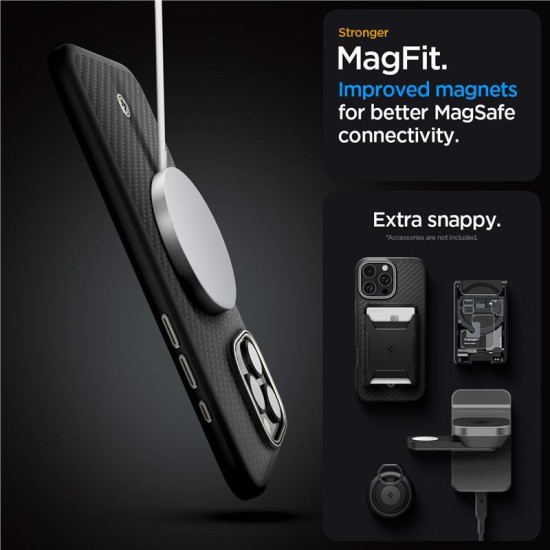 Husa Spigen Enzo Aramid MagSafe compatibila cu iPhone 16 Pro Max Black/Natural (Spigen, iPhone 16 Pro Max) by www.silkase.ro Husa Spigen Enzo Aramid MagSafe compatibila cu iPhone 16 Pro Max Black/Natural (iPhone 16 Pro Max, ACS08501) by www.silkase.ro