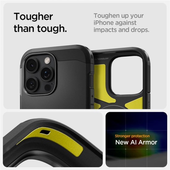 Husa Spigen Tough Armor T MagSafe compatibila cu iPhone 16 Pro Black (Spigen, iPhone 15 Pro) by www.silkase.ro Husa Spigen Tough Armor T MagSafe compatibila cu iPhone 16 Pro Black (iPhone 15 Pro, ACS08510) by www.silkase.ro