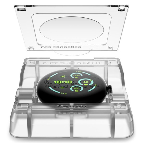 Set 2 Folii silicon Spigen EliteShield EZ Fit pentru Google Pixel Watch 4/ 3 (41mm) (Pixel Watch 3, AFL08524) by www.silkase.ro