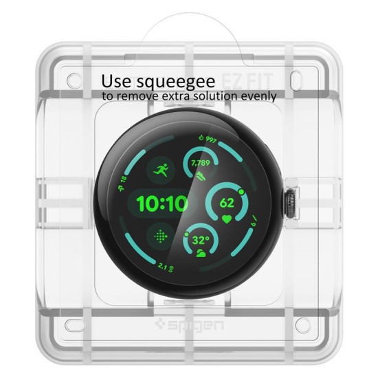 Set 2 Folii silicon Spigen EliteShield EZ Fit pentru Google Pixel Watch 4/ 3 (41mm) (Pixel Watch 3, AFL08524) by www.silkase.ro