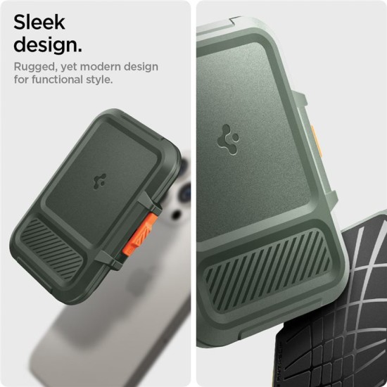 Card pocket Spigen, MagSafe, capacitate 6 carduri, prindere magnetica, verde (Spigen, Accesorii telefoane) by www.silkase.ro Card pocket Spigen, MagSafe, capacitate 6 carduri, prindere magnetica, verde (Portofele și Suporturi Card, AFA08528) by www.silkase.ro