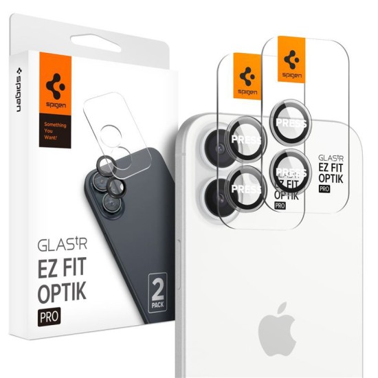 Set 2 protectii de camera Spigen Glass tR EZ Fit Optik pentru Apple iPhone 16/16 Plus, transparent (iPhone 16, AGL08531) by www.silkase.ro