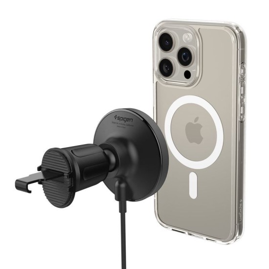 Suport auto Spigen OneTap Pro 4, Compatibil MagSafe, Incarcare Wireless 15W, Air Vent Hook Mount, Negru (Spigen, Suport auto) by www.silkase.ro Suport auto Spigen OneTap Pro 4, Compatibil MagSafe, Incarcare Wireless 15W, Air Vent Hook Mount, Negru (Suport auto, ACP08543) by www.silkase.ro