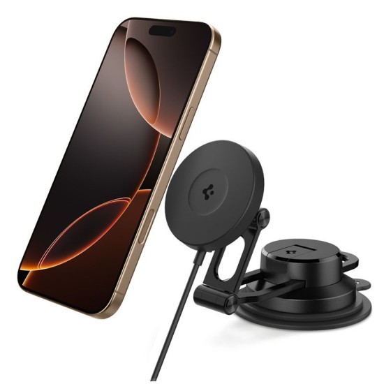 Suport auto Spigen OneTap Pro 4, Compatibil MagSafe, Incarcare Wireless 15W, Dashboard / Windshield Mount, Negru (Spigen, Suport auto) by www.silkase.ro Suport auto Spigen OneTap Pro 4, Compatibil MagSafe, Incarcare Wireless 15W, Dashboard / Windshield Mount, Negru (Suport auto, ACP08544) by www.silkase.ro