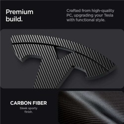 Protectie emblema fata Spigen pentru Tesla Model 3 2024, carbon Protectie emblema fata Spigen pentru Tesla Model 3 2024, carbon