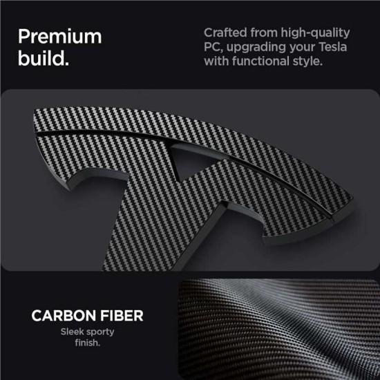 Protectie emblema fata Spigen pentru Tesla Model 3 2024, carbon (Spigen, Ingredi) by www.silkase.ro Protectie emblema fata Spigen pentru Tesla Model 3 2024, carbon (Accesorii auto, ACP08548) by www.silkase.ro