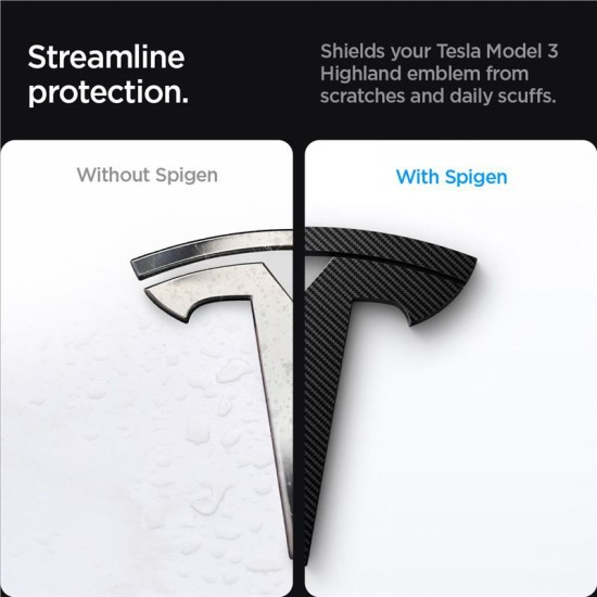 Protectie emblema fata Spigen pentru Tesla Model 3 2024, carbon (Spigen, Ingredi) by www.silkase.ro Protectie emblema fata Spigen pentru Tesla Model 3 2024, carbon (Accesorii auto, ACP08548) by www.silkase.ro