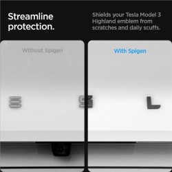 Protectie emblema spate Spigen pentru Tesla Model 3 2024, neagra Protectie emblema spate Spigen pentru Tesla Model 3 2024, neagra