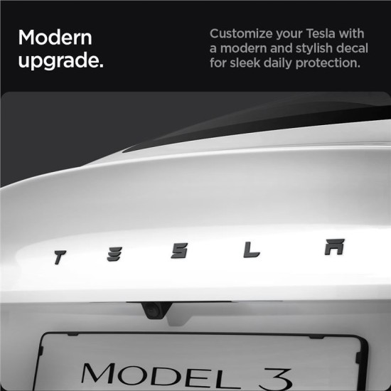 Protectie emblema spate Spigen pentru Tesla Model 3 2024, neagra (Accesorii auto, ACP08549) by www.silkase.ro