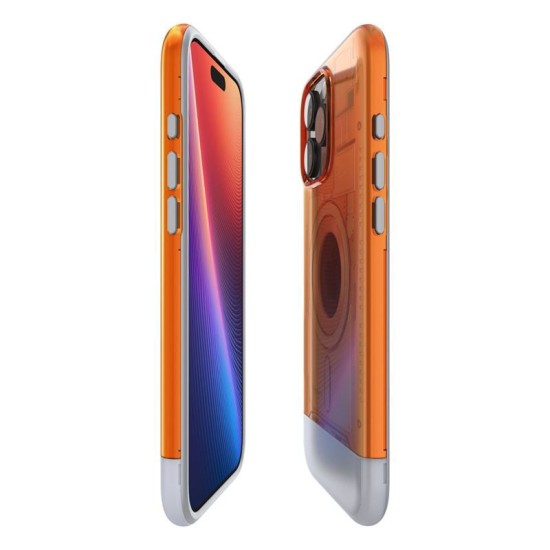 Husa Geanta Spigen Classic C1 pentru iPhone 16 Pro, portocalie (iPhone 16 Pro Max, ACS08560) by www.silkase.ro