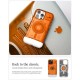 Husa Geanta Spigen Classic C1 pentru iPhone 16 Pro, portocalie (iPhone 16 Pro Max, ACS08560) by www.silkase.ro