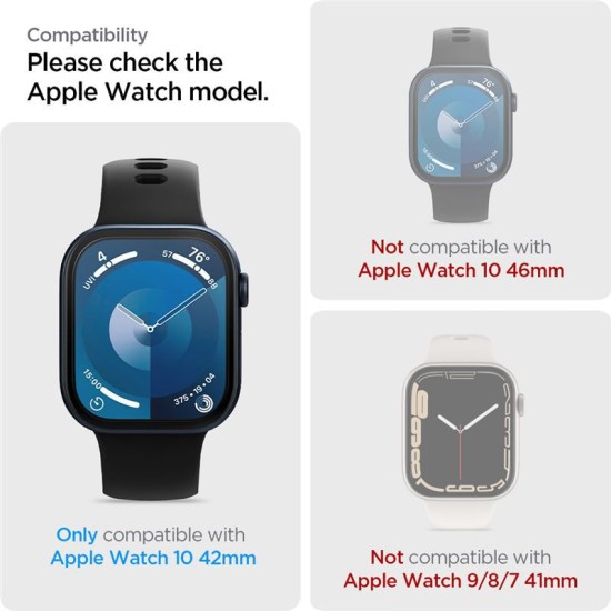 Folie pentru Apple Watch 10 42mm (set 2) - Spigen Elite Shield EZ Fit - Clear (Spigen, Ingredi) by www.silkase.ro Folie pentru Apple Watch 10 42mm (set 2) - Spigen Elite Shield EZ Fit - Clear (Ingredi, AFL08580) by www.silkase.ro