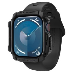 Husa de protectie Spigen Rugged Armor pentru Apple Watch, TPU, carbon, negru