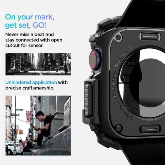 Husa de protectie Spigen Rugged Armor pentru Apple Watch, TPU, carbon, negru (Spigen, Ingredi) by www.silkase.ro Husa de protectie Spigen Rugged Armor pentru Apple Watch, TPU, carbon, negru (Ingredi, ACS08585) by www.silkase.ro