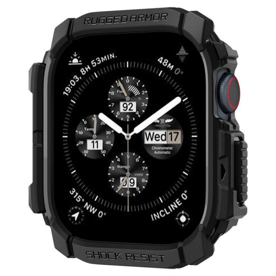 Husa de protectie Spigen Rugged Armor pentru Apple Watch, TPU, carbon, negru (Spigen, Ingredi) by www.silkase.ro Husa de protectie Spigen Rugged Armor pentru Apple Watch, TPU, carbon, negru (Ingredi, ACS08585) by www.silkase.ro