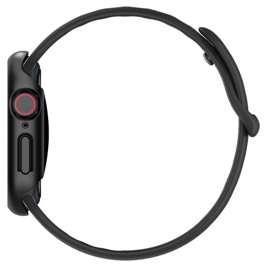 Husa Spigen Thin Fit compatibila cu Apple Watch 10 42mm Black (Ingredi, ACS08588) by www.silkase.ro