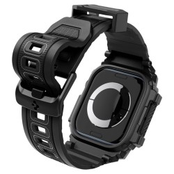 Bratara smartwatch, Spigen, Rugged Armor Pro, TPU, ajustabil, pentru Apple Watch 10 42mm, negru