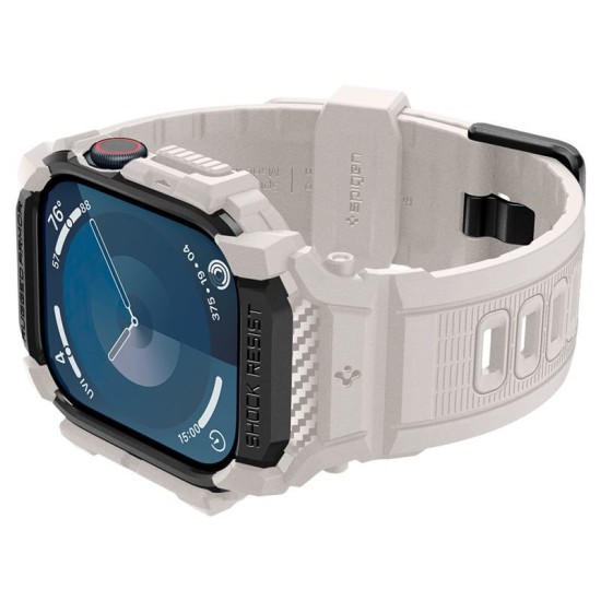 Husa Smartwatch, Spigen Rugged Armor Pro, Pentru Apple Watch 10 42 mm Dune Beige, 263853 (Spigen, Ingredi) by www.silkase.ro Husa Smartwatch, Spigen Rugged Armor Pro, Pentru Apple Watch 10 42 mm Dune Beige, 263853 (Ingredi, ACS08593) by www.silkase.ro