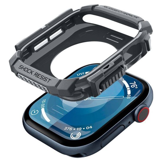 Husa Spigen Rugged Armor compatibila cu Apple Watch 10 46mm Dark Grey (Spigen, Ingredi) by www.silkase.ro Husa Spigen Rugged Armor compatibila cu Apple Watch 10 46mm Dark Grey (Ingredi, ACS08598) by www.silkase.ro