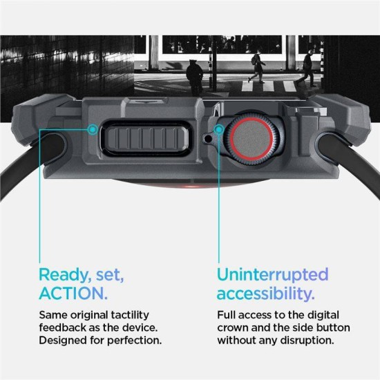 Husa Spigen Rugged Armor compatibila cu Apple Watch 10 46mm Dark Grey (Spigen, Ingredi) by www.silkase.ro Husa Spigen Rugged Armor compatibila cu Apple Watch 10 46mm Dark Grey (Ingredi, ACS08598) by www.silkase.ro