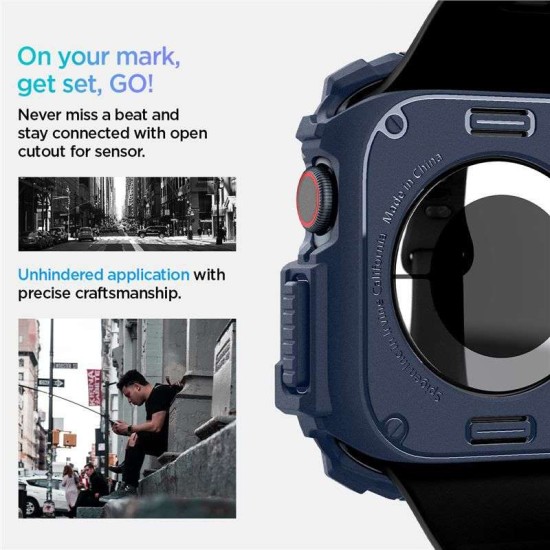 Husa Spigen Rugged Armor compatibila cu Apple Watch 10 46mm Navy Blue (Spigen, Ingredi) by www.silkase.ro Husa Spigen Rugged Armor compatibila cu Apple Watch 10 46mm Navy Blue (Ingredi, ACS08599) by www.silkase.ro
