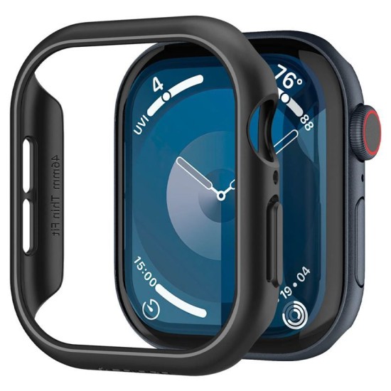Husa de protectie Spigen Thin Fit pentru Apple Watch, super subtire, neagra, 46mm (Spigen, Ingredi) by www.silkase.ro Husa de protectie Spigen Thin Fit pentru Apple Watch, super subtire, neagra, 46mm (Ingredi, ACS08601) by www.silkase.ro