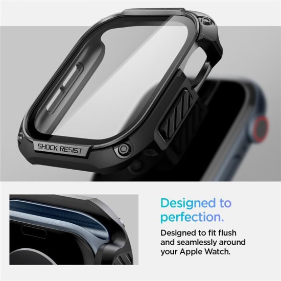Husa Spigen Tough Armor compatibila cu Apple Watch 10 46mm Black (Spigen, Ingredi) by www.silkase.ro Husa Spigen Tough Armor compatibila cu Apple Watch 10 46mm Black (Ingredi, ACS08603) by www.silkase.ro
