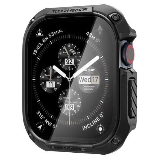 Husa Spigen Tough Armor compatibila cu Apple Watch 10 46mm Black (Spigen, Ingredi) by www.silkase.ro Husa Spigen Tough Armor compatibila cu Apple Watch 10 46mm Black (Ingredi, ACS08603) by www.silkase.ro