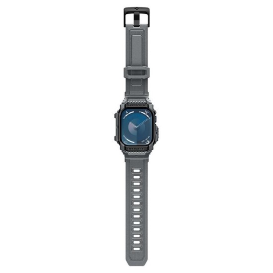 Husa Spigen Rugged Armor Pro compatibila cu Apple Watch 10 46mm Dark Grey (Ingredi, ACS08605) by www.silkase.ro