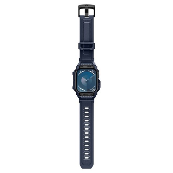 Set Husa + Curea Spigen Rugged Armor Pro pentru Apple Watch 10 46 mm albastru inchis (Spigen, Ingredi) by www.silkase.ro Set Husa + Curea Spigen Rugged Armor Pro pentru Apple Watch 10 46 mm albastru inchis (Ingredi, ACS08606) by www.silkase.ro