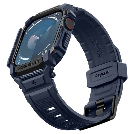 Set Husa + Curea Spigen Rugged Armor Pro pentru Apple Watch 10 46 mm albastru inchis (Spigen, Ingredi) by www.silkase.ro Set Husa + Curea Spigen Rugged Armor Pro pentru Apple Watch 10 46 mm albastru inchis (Ingredi, ACS08606) by www.silkase.ro