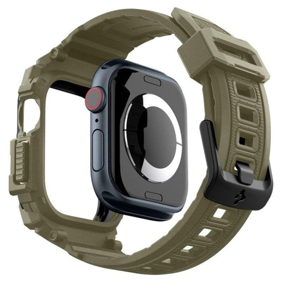 Husa Spigen Rugged Armor Pro compatibila cu Apple Watch 10 46mm Khaki (Spigen, Ingredi) by www.silkase.ro Husa Spigen Rugged Armor Pro compatibila cu Apple Watch 10 46mm Khaki (Ingredi, ACS08608) by www.silkase.ro