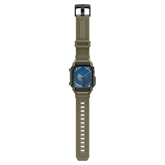 Husa Spigen Rugged Armor Pro compatibila cu Apple Watch 10 46mm Khaki (Spigen, Ingredi) by www.silkase.ro Husa Spigen Rugged Armor Pro compatibila cu Apple Watch 10 46mm Khaki (Ingredi, ACS08608) by www.silkase.ro