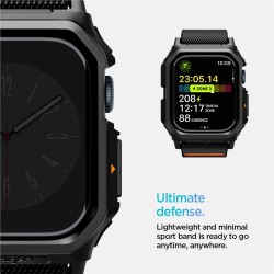 Bratara Spigen Lite Fit "Pro", negru mat, set 1x bratara, pentru Apple Watch