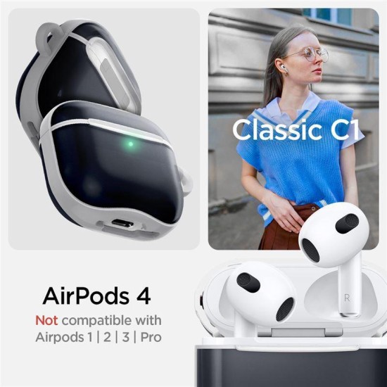 Carcasa Spigen Classic C1 pentru AirPods 4, graphite (Spigen, 4) by www.silkase.ro Carcasa Spigen Classic C1 pentru AirPods 4, graphite (4, ACS08645) by www.silkase.ro