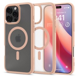 Husa Spigen Ultra Hybrid MagSafe compatibila cu iPhone 16 Pro Frost Rose Titanium