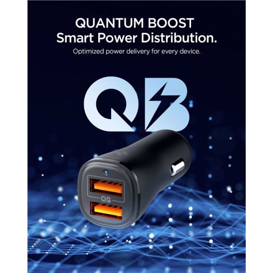 Incarcator auto Spigen Essential EV302 USB-A cu 2 porturi 30W Negru (Spigen, Incarcatoare) by www.silkase.ro Incarcator auto Spigen Essential EV302 USB-A cu 2 porturi 30W Negru (Incarcatoare, ACP08700) by www.silkase.ro
