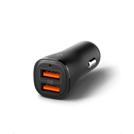 Incarcator auto Spigen Essential EV302 USB-A cu 2 porturi 30W Negru (Spigen, Incarcatoare) by www.silkase.ro Incarcator auto Spigen Essential EV302 USB-A cu 2 porturi 30W Negru (Incarcatoare, ACP08700) by www.silkase.ro