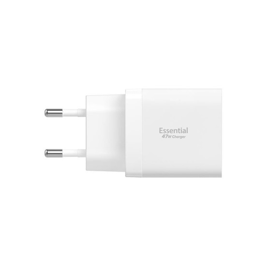 Incarcator retea Spigen Essential EE472EU, 47W, Alb (Spigen, Incarcatoare) by www.silkase.ro Incarcator retea Spigen Essential EE472EU, 47W, Alb (Incarcatoare, ACH08707) by www.silkase.ro