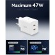 Incarcator retea Spigen Essential EE472EU, 47W, Alb (Spigen, Incarcatoare) by www.silkase.ro Incarcator retea Spigen Essential EE472EU, 47W, Alb (Incarcatoare, ACH08707) by www.silkase.ro