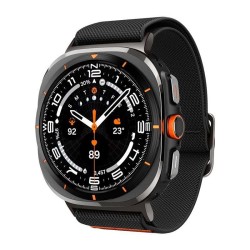 Bratara pentru Apple Watch, Spigen, Nailon, Negru