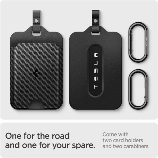 Set 2 suporturi pentru card cheie Tesla (Accesorii auto, ACP08794) by www.silkase.ro