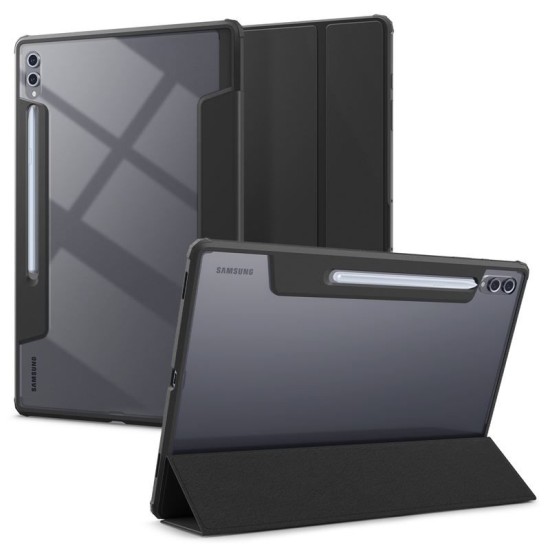 Husa Spigen Ultra Hybrid Pro compatibila cu Samsung Galaxy Tab S8 Ultra / S9 Ultra / S10 Ultra 14.6 inch Black (Ingredi, ACS08795) by www.silkase.ro