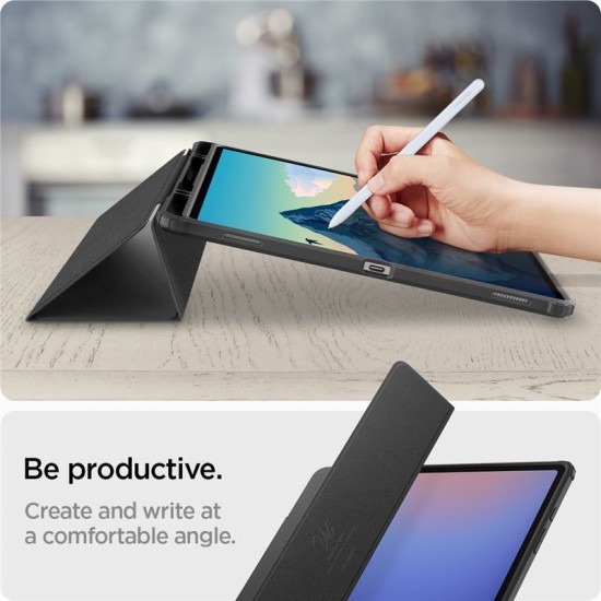 Husa Spigen Ultra Hybrid Pro compatibila cu Samsung Galaxy Tab S8 Ultra / S9 Ultra / S10 Ultra 14.6 inch Black (Ingredi, ACS08795) by www.silkase.ro
