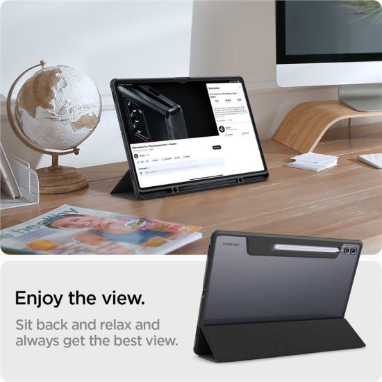 Husa Spigen Ultra Hybrid Pro compatibila cu Samsung Galaxy Tab S8 Ultra / S9 Ultra / S10 Ultra 14.6 inch Black (Ingredi, ACS08795) by www.silkase.ro