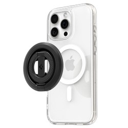 Suport telefon magnetic Spigen O-Mag cu stand ajustabil, negru