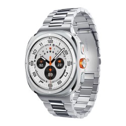 Curea otel inoxidabil Spigen Modern Fit compatibila cu Samsung Galaxy Watch Ultra 47mm Silver