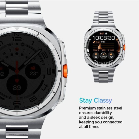 Curea otel inoxidabil Spigen Modern Fit compatibila cu Samsung Galaxy Watch Ultra 47mm Silver (Spigen, Ingredi) by www.silkase.ro Curea otel inoxidabil Spigen Modern Fit compatibila cu Samsung Galaxy Watch Ultra 47mm Silver (Ingredi, AMP08823) by www.silkase.ro