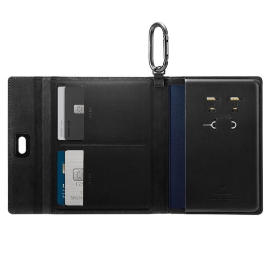 Husa universala de pasaport Spigen cu suport pentru AirTag, neagra (Spigen, Ingredi) by www.silkase.ro Husa universala de pasaport Spigen cu suport pentru AirTag, neagra (Ingredi, AFA08852) by www.silkase.ro