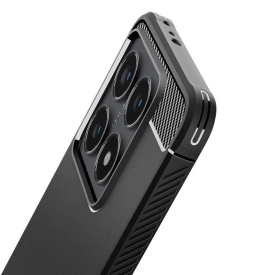 Husa Spigen Rugged Armor compatibila cu Xiaomi 14T Matte Black (Ingredi, ACS08857) by www.silkase.ro